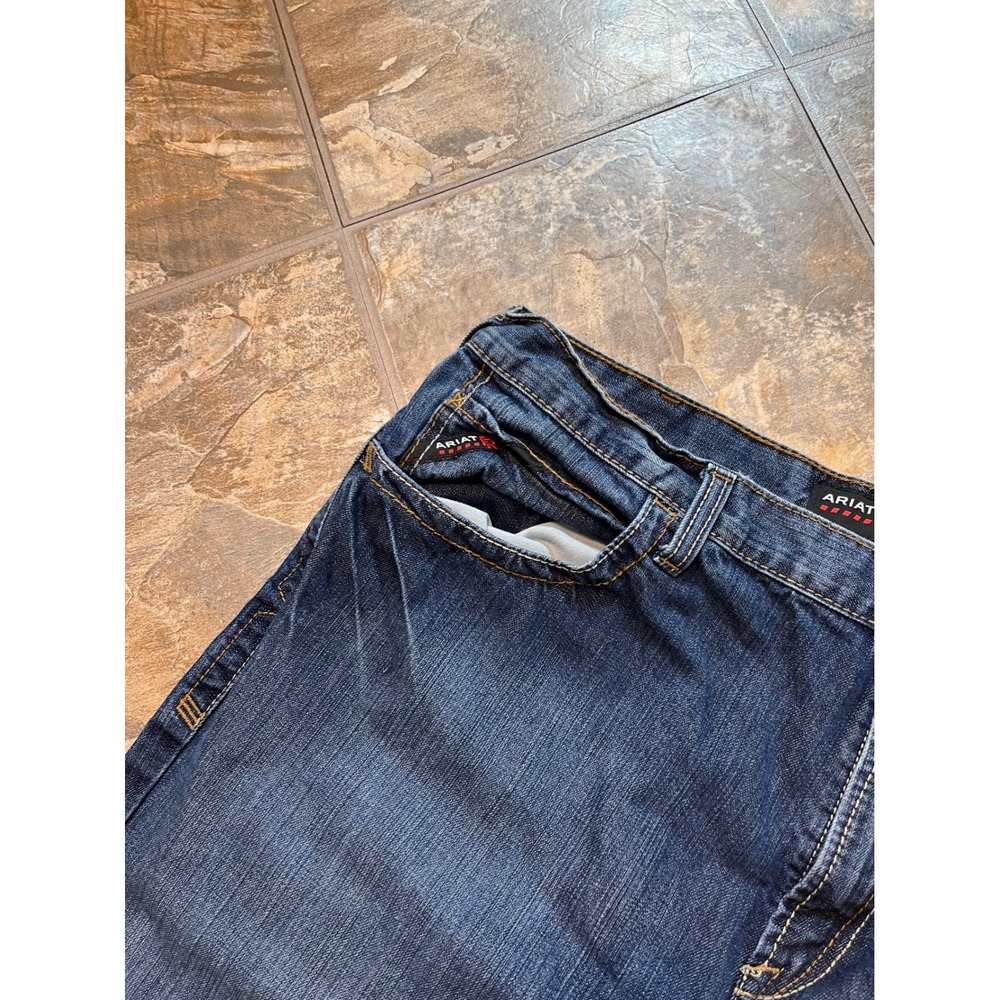 Ariat FR M3 Loose Fit Jeans Men 42x30 Blue Flame Resistant Workwear - Picture 2 of 9